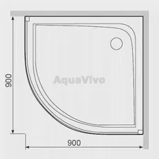 Поддон для душа Am Pm Gem 90x90 в белом цвете