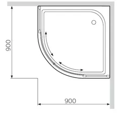 Душевой поддон Am. pm Bliss L W53T-301-090W 90x90