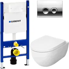 Комплект унитаза AM PM Awe C111700WH с инсталляцией Geberit Duofix Delta UP100 458.124.21.1