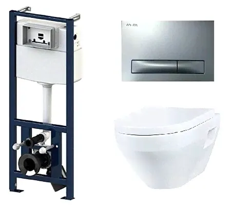 Унитаз с инсталляцией подвесной AM. PM Spirit I012702/I014151/C701738SC с горизонтальным выпуском-1
