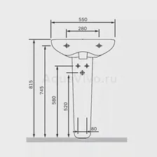 Раковина подвесная Am Pm Like C804221WH